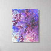 Paarse Libellennevel Canvas Afdruk (Voorkant)