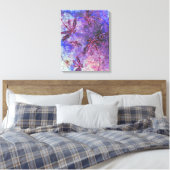 Paarse Libellennevel Canvas Afdruk (Insitu (Slaapkamer))