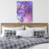 Paarse Libellennevel Canvas Afdruk (Insitu (Slaapkamer))