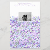 Paarse, lichtblauwe bruiloft Snoep Bar Wrapper Flyer (Voorkant)