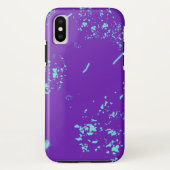 Paarse lichtblauwe doedels Case-Mate iPhone case (Achterkant)