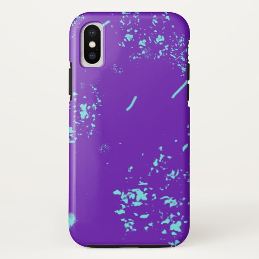 Paarse lichtblauwe doedels Case-Mate iPhone case (Achterkant)