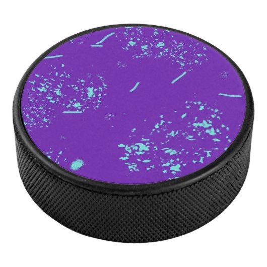Paarse lichtblauwe doedels hockey puck (3/4)