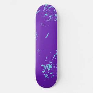 Paarse lichtblauwe doedels persoonlijk skateboard