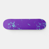Paarse lichtblauwe doedels persoonlijk skateboard (Horizontaal)