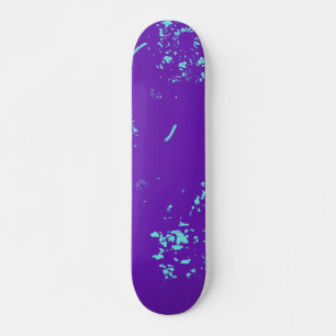 Paarse lichtblauwe doedels persoonlijk skateboard