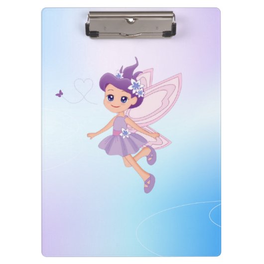"Paarse & Lichtblauwe Klembord" Klembord (Voorkant)