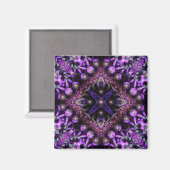 Paarse Lichte Fractal Tapestry Magnet (Voorkant / Achterkant)