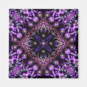 Paarse Lichte Fractal Tapestry Magnet (Voorkant)
