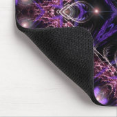 Paarse lichte fractale tapijtmousepad muismat (Hoek)