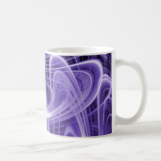 Paarse lichte trajecten koffiemok (Rechts)
