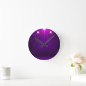 PAARSE LICHTEN ACRYLIC WALL CLOCK! RONDE KLOK (Huis)