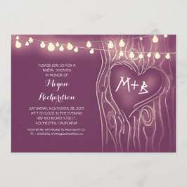 paarse lichten boom romantisch vrijgezellenfeest kaart