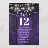 Paarse Lichten Houten Tafel Aantal Zitplaatsen Gra Kaart (Achterkant)