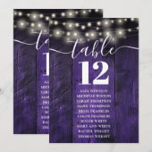 Paarse Lichten Houten Tafel Aantal Zitplaatsen Gra Kaart (Voorkant / Achterkant)