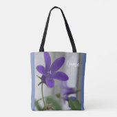 Paarse liefde Aangepaste naam Tote Bag (Achterkant)