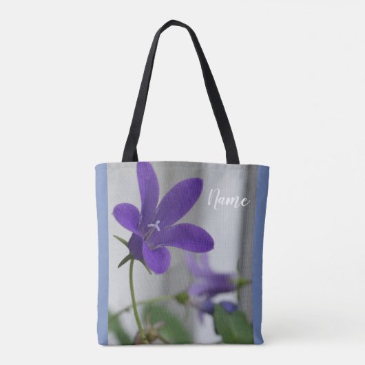 Paarse liefde Aangepaste naam Tote Bag (Achterkant)
