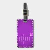 Paarse liefde_Bagagelabel Bagagelabel (Voorkant verticaal)