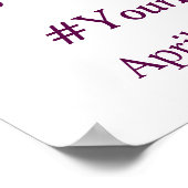 Paarse Liefde Bloemige Chic Bruiloft Feest Fotohok Poster (Hoek)