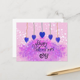 Paarse liefde briefkaart
