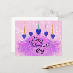 Paarse liefde briefkaart