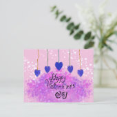 Paarse liefde briefkaart (Staand voorkant)