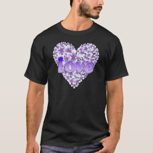 Paarse liefde en Daisies T-shirt