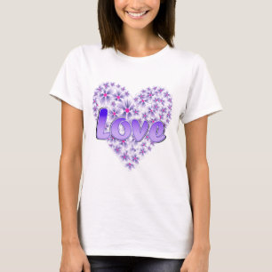 Paarse liefde en Daisies T-shirt