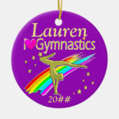 PAARSE LIEFDE GYMNASTIEK GEPERSONALISEERD ORNAMENT (Voorkant)