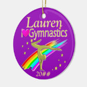PAARSE LIEFDE GYMNASTIEK GEPERSONALISEERD ORNAMENT (Links)