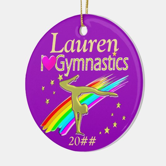 PAARSE LIEFDE GYMNASTIEK GEPERSONALISEERD ORNAMENT (Links)