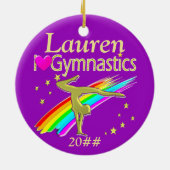 PAARSE LIEFDE GYMNASTIEK GEPERSONALISEERD ORNAMENT (Achterkant)