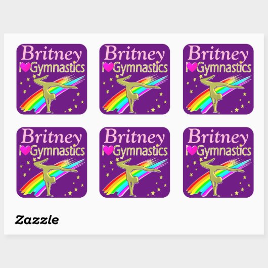 PAARSE LIEFDE GYMNASTIEK GEPERSONALISEERDE STICKER (Vel)