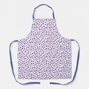 Paarse liefde hart waterverf patroon schort