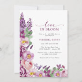 Paarse liefde in bloei Vrijgezellenfeest Kaart (Voorkant)