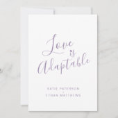 Paarse liefde is een aanpasbare, streaming bruilof aankondiging (Voorkant)