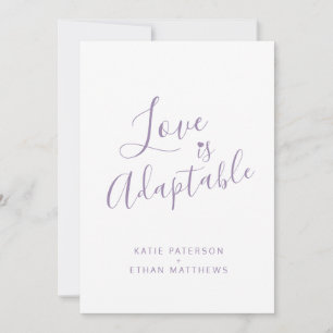 Paarse liefde is een aanpasbare, streaming bruilof aankondiging