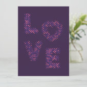 Paarse liefde. kaart (Staand voorkant)
