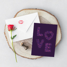 Paarse liefde. kaart