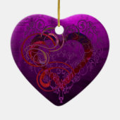 Paarse liefde keramisch ornament (Achterkant)