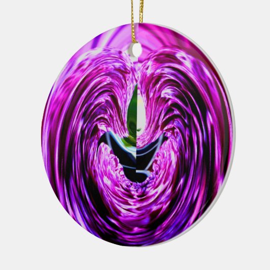 Paarse liefde_ keramisch ornament (Links)