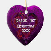 Paarse liefde keramisch ornament (Rechts)