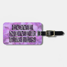 Paarse liefde mislukt nooit bagagelabel