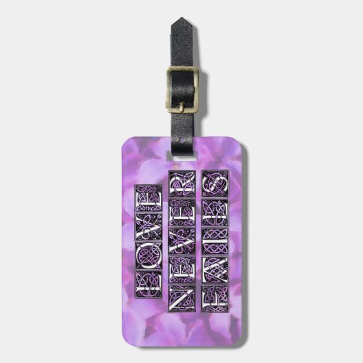 Paarse liefde mislukt nooit bagagelabel (Voorkant verticaal)