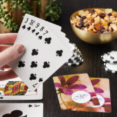 Paarse liefde Monogram Pokerkaarten (Insitu)