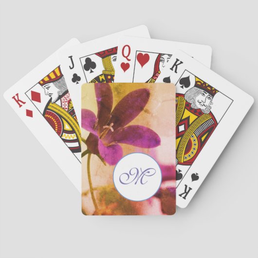 Paarse liefde Monogram Pokerkaarten (Achterkant)
