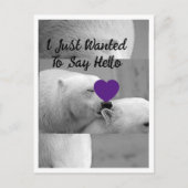 Paarse Liefde Polar Beer Briefkaart (Voorkant)