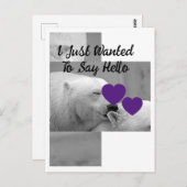 Paarse Liefde Polar Beer Briefkaart (Voorkant / Achterkant)