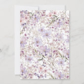 paarse liefde staat in bloei Bridal Shower Invitat Kaart (Achterkant)