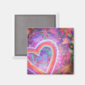  Paarse liefde u meer hart-inspiratie Magneet (Voorkant / Achterkant)